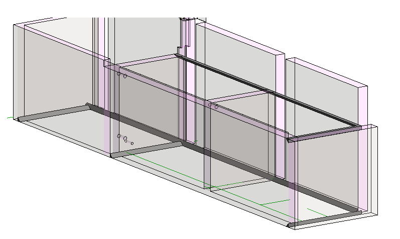 3D model view of integrated underground rectangular water tank with adjacent building structures and overall site layout